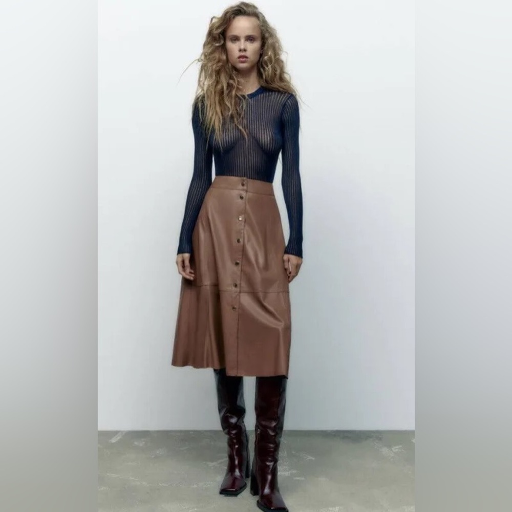 Zara faux leather skirt